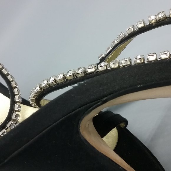 Claudio Merazzi Vintage Satin/Crystal Platform  Heels - Picture 5 of 13